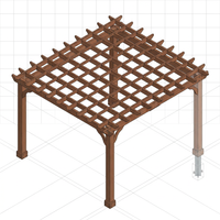 12X16 FT All Cedar Wood Wooden Pergola, Pergola Kit with Stakes, Quality Wood Supported Structure, Snow and Wind Supported, Outdoor Garden Shelter with Cedar Framed for Backyard, Deck, Lawn — How It Works