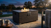 32 In. Propane Fire Pit Table, 40,000 BTU Auto-Ignition Gas Fire Table for outside Patio — Lifestyle