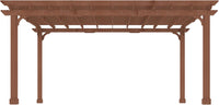 12X16 FT All Cedar Wood Wooden Pergola, Pergola Kit with Stakes, Quality Wood Supported Structure, Snow and Wind Supported, Outdoor Garden Shelter with Cedar Framed for Backyard, Deck, Lawn