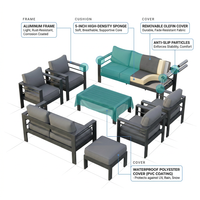 Aluminum Patio Furniture Set, 7 Piece Metal Outdoor Set, Patio Furniture Set with Waterproof Covers for Backyard Garden（Grey） — How It Works